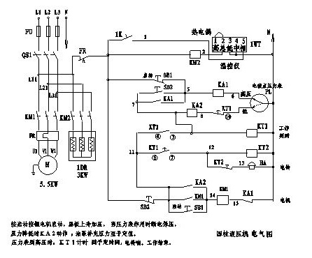 耐火材料壓力機的電路圖